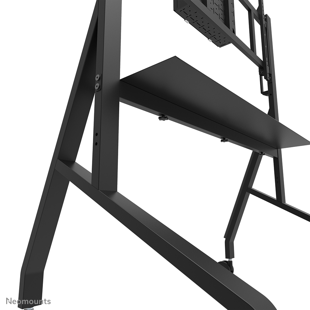 Neomounts FL50-575BL1 Support au sol mobile pour écran 65-110" - étagère multimédia incluse - installation rapide - TÜV